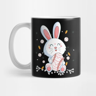 Cute Rabbit Love Baseball Costume Gift Mug